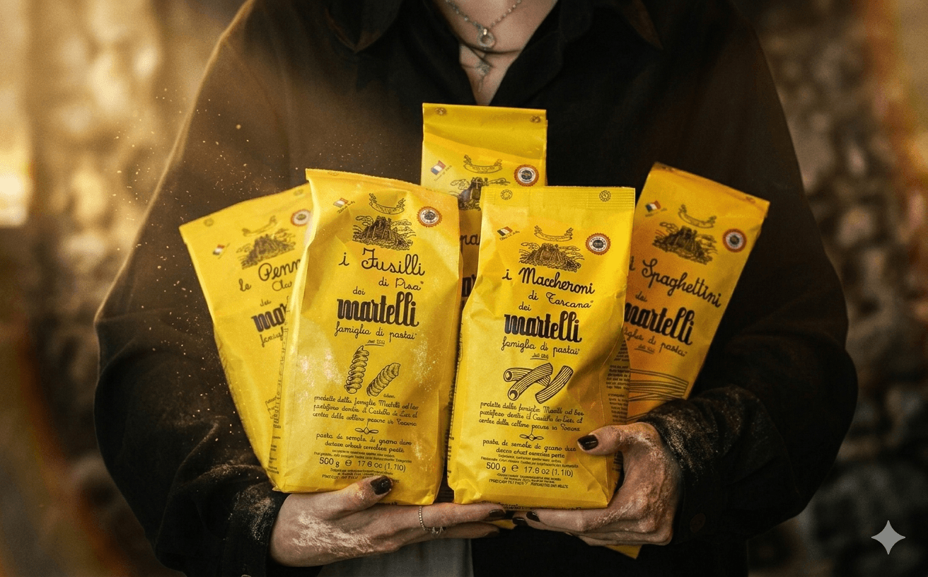 Martelli 스파게티 500g — 이탈리아 토스카나 라리, 청동 다이스 압출과 저온 장시간 건조로 만든 듀럼밀 세몰리나 파스타
